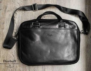 Купить итальянскую чёрную мужскую сумку из натуральной кожи на коротких ручках с доставкой по Москве и всей России в интернет-магазине модных сумок и аксессуаров