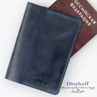Купить итальянскую синюю обложку для паспорта из натуральной кожи с доставкой по Москве и всей России в интернет-магазине сумок и аксессуаров