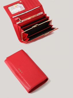 Купить итальянский красный большой классический женский кошелёк из натуральной кожи с доставкой по Москве и всей России в интернет-магазине сумок и аксессуаров