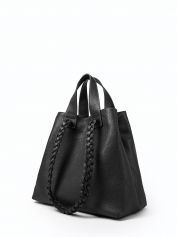 Сумка-тоут Folle 129 intreccia dollaro nero.