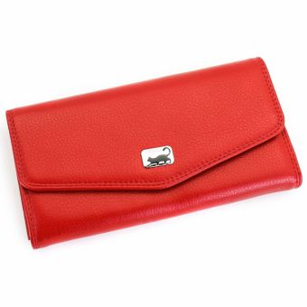 Купить итальянский красный большой женский кошелек из натуральной кожи с доставкой по Москве и всей России в интернет-магазине модных сумок и аксессуаров