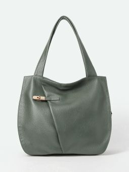 Купить итальянскую зелёную небольшую женскую сумку из натуральной кожи на длинных ручках на плечо с доставкой по Москве и всей России в интернет-магазине модных сумок‏