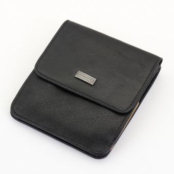 Купить итальянский маленький чёрный кошелёк из натуральной кожи с доставкой по Москве и всей России в интернет-магазине сумок и аксессуаров