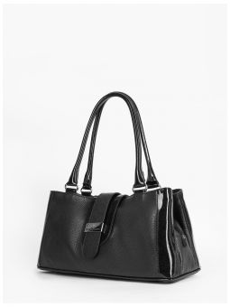  Купить итальянскую черную небольшую женскую сумку из натуральной кожи на плечо на длинных ручках с доставкой по Москве и всей России в интернет-магазине модных сумок‏