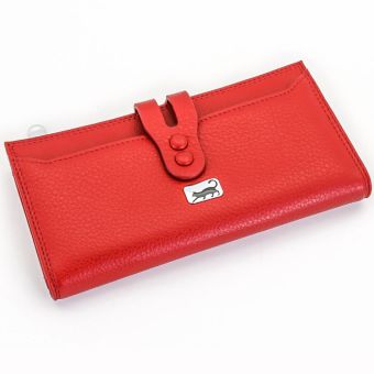 Купить итальянский красный большой женский кошелек из натуральной кожи с доставкой по Москве и всей России в интернет-магазине модных сумок и аксессуаров