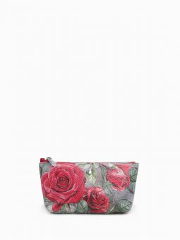 Купить итальянскую разноцветную женскую косметичку из натуральной кожи с  принтом с доставкой по Москве и всей России в интернет-магазине модных женских сумок и аксессуаров