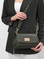 Сумка женская через плечо Di Gregorio 821 zodiaco oliva oro.