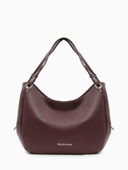 Купить итальянскую бордовую большую женскую сумку из натуральной кожи на длинных ручках на плечо с доставкой по Москве и всей России в интернет-магазин модных женских сумок и аксессуаров