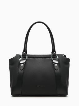 Купить итальянскую чёрную небольшую женскую сумку из натуральной кожи с доставкой по Москве и всей России в интернет магазине модных сумок и аксессуаров 
