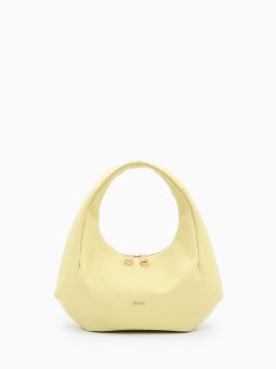 Купить итальянскую желтую небольшую женскую сумочку-багет из натуральной кожи на круглой кожаной ручке на плечо с доставкой по Москве и всей России в интернет-магазине модных сумок и аксессуаров