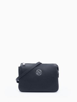 Купить итальянскую синюю небольшую женскую сумочку кросс-боди из натуральной кожи на длинном кожаном ремешке на карабинах на или через плечо с доставкой по Москве и всей России в интернет-магазине модных женских и мужских сумок и аксессуаров