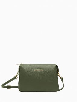 Купить итальянскую зеленую маленькую женскую сумочку кросс-боди из натуральной кожи с тиснением на длинном регулируемом кожаном ремешке на или через плечо с доставкой по Москве и всей России в интернет-магазине модных сумок‏ и аксессуаров