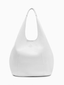 Купить итальянскую белую большую женскую сумку-шоппер из натуральной кожи с доставкой по Москве и всей России в интернет-магазине модных женских и мужских сумок и аксессуаров.