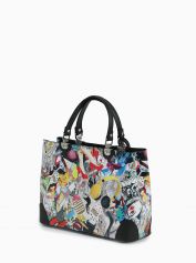 Сумка-тоут Folle 3004 print fiori nero.