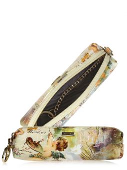 Ключница Alessandro Beato 23L-1095 Купить итальянскую разноцветную женскую ключницу из натуральной кожи с тиснением и принтом с доставкой по Москве и всей России в интернет-магазине модных женских сумок и аксессуаров