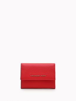 Купить итальянский красный компактный женский кошелёк из натуральной кожи с доставкой по Москве и всей России в интернет-магазине аксессуаров