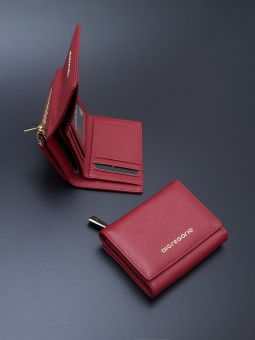 Купить итальянский красный небольшой женский кошелёк из натуральной кожи с доставкой по Москве и всей России в интернет-магазине модных женских сумок и аксессуаров