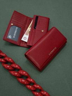 Купить итальянский красный классический большой женский кошелёк из натуральной кожи с доставкой по Москве и всей России в интернет-магазине модных женских сумок и аксессуаров