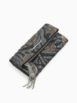 Купить итальянский черный большой классический женский кошелёк из натуральной кожи букле с доставкой по Москве и всей России в интернет-магазине модных женских сумок и аксессуаров