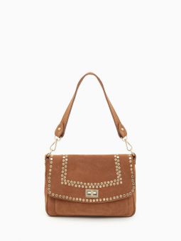 Купить российскую оранжевую небольшую женскую сумку из натуральной замши на длинной ручке и длинном регулируемом кожаном ремешке на карабинах на или через плечо с доставкой по Москве и всей России в интернет-магазине модных сумок и аксессуаров