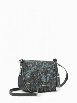 Купить итальянскую голубую небольшую женскую сумку из натуральной кожи букле на длинном регулируемом кожаном ремешке на карабинах на или через плечо с доставкой по Москве и всей России в интернет-магазин модных женских и мужских сумок и аксессуаров