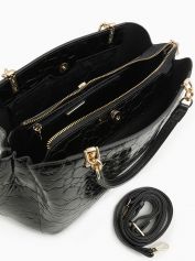 Сумка-тоут Vanessa Scani 0339-F600 cocco lak black.