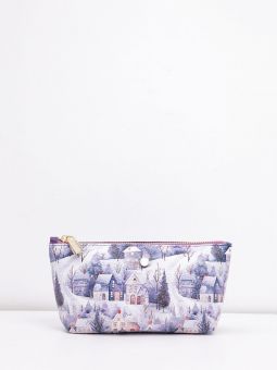 Купить итальянскую разноцветную женскую косметичку из натуральной кожи с  принтом с доставкой по Москве и всей России в интернет-магазине модных женских сумок и аксессуаров